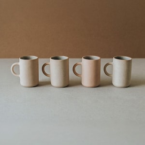 Handmade Ceramic Mug – Tall Minimalist Clay Cup | Terracotta Stoneware