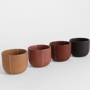 Authentic Artisanal Hand-Painted Ceramic Cacao Coffee Cup - Hand-painted Clay Mugs - Unique Coffee Cups - Handcrafted Coffee & Tea Cup