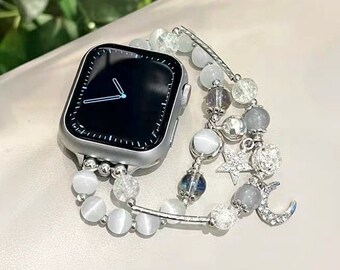 Starlight Charm Apple Watch Band Jewelry iWatch 38mm 40mm 41mm 42mm 44mm 45mm 49mm Apple Watch Strap Women Apple Watch Charm Beaded Bracelet