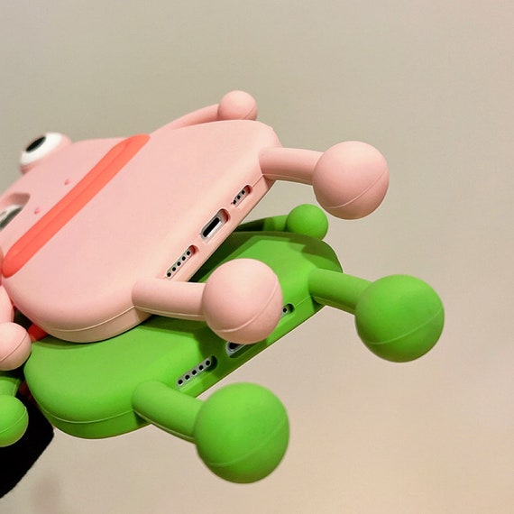 3D Cute Frog Cartoon Silicone Case for iPhone 14 Pro 13 12 11 Pro Max XS XR  7 8