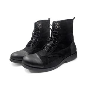 Crow Boots | Handmade Vegan Suede & Faux Leather Gothic Ankle Boots