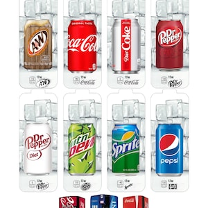 Royal Vendors Chameleon Style Labels - 13-pack - 16.9 oz - Aquafina - Celsius - Coke - Diet Coke - Sparkling Ice - Vitamin Water