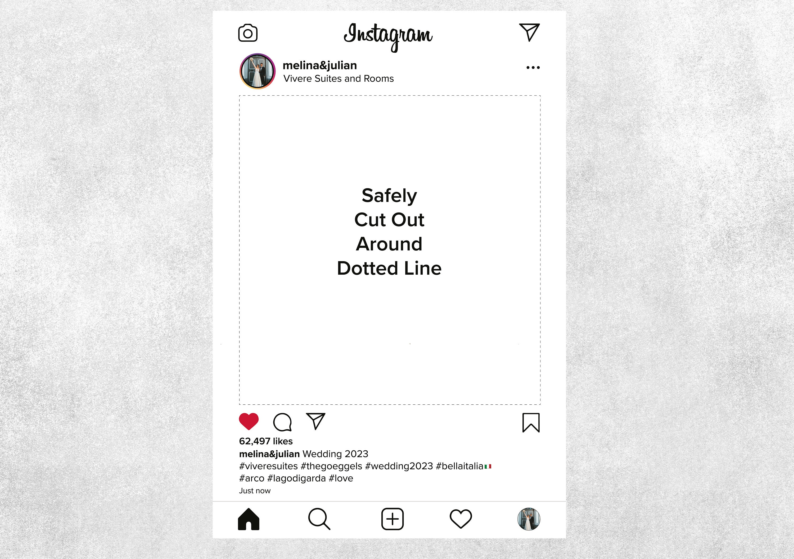 Instagram Photo Frame Prop Photo Booth Prop Frame Etsy