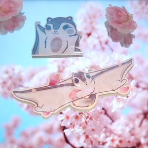 Écureuil nain japonais volant holographique Mimi Sticker