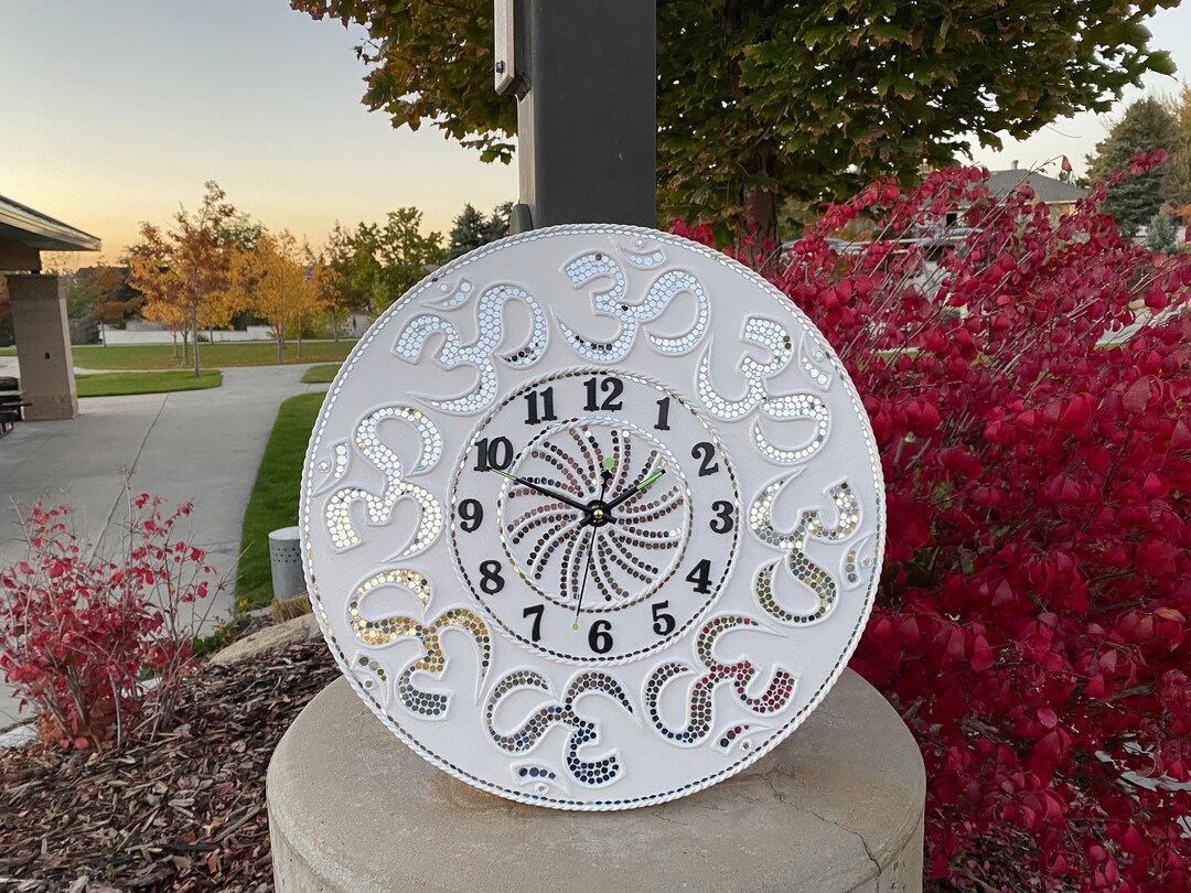 Handmade Om Lippan Art Wall Clock Etsy