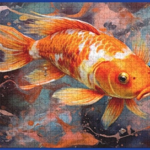 Koi Fish Jigsaw Puzzle |Artistic Puzzle for Relaxation | Family activities| Jigsaw for Adults