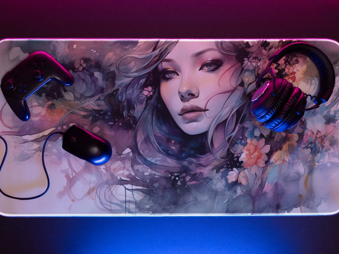 Elegant Woman Mouse Pad Fantasy Art Desk Mat for Gamingoffice Decor Etsy