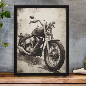 Retro Poster |Decorate Your Space with Our Vintage Chopper Poster | Ideal for Motorcycle Enthusiasts and Retro Style Lovers|wall art