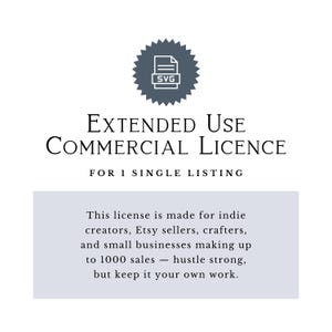 Extended Commercial License for SVG Files - Up to 1000 Products