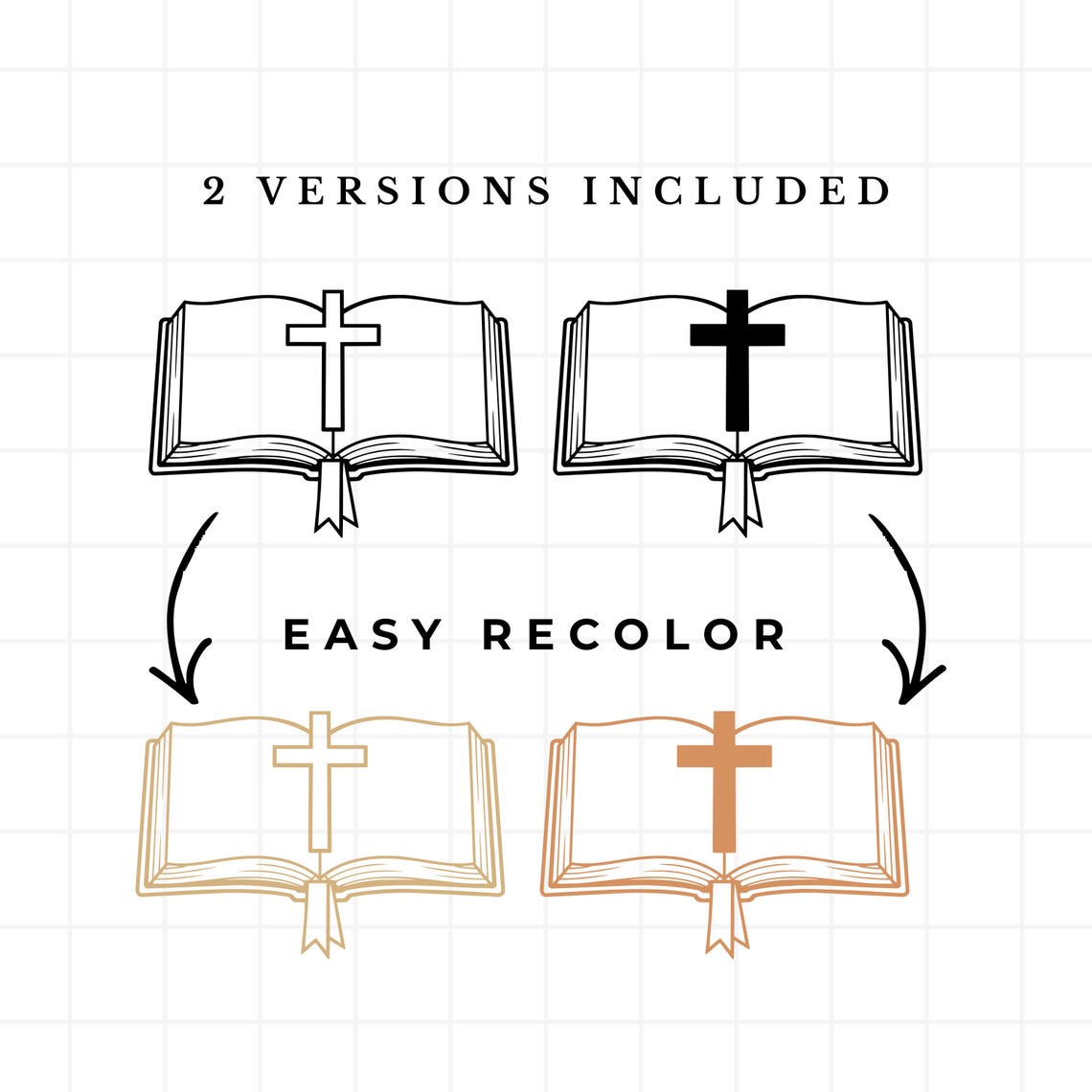 Open Book Bible SVG, Christian Bible Line Art, Scripture Clipart ...