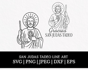 San Judas Tadeo SVG, San Judas Tadeo minimalista PNG, archivo de corte Cricut