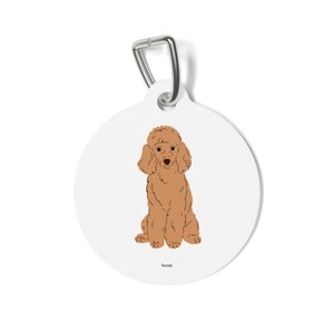 Customisable Poodle Dog Tag