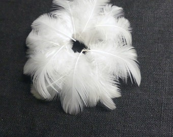 30 Sweet Little White Feathers Naturally Shed |  1" - 1.25" | Cruelty Free | Natural White | No Bleaching