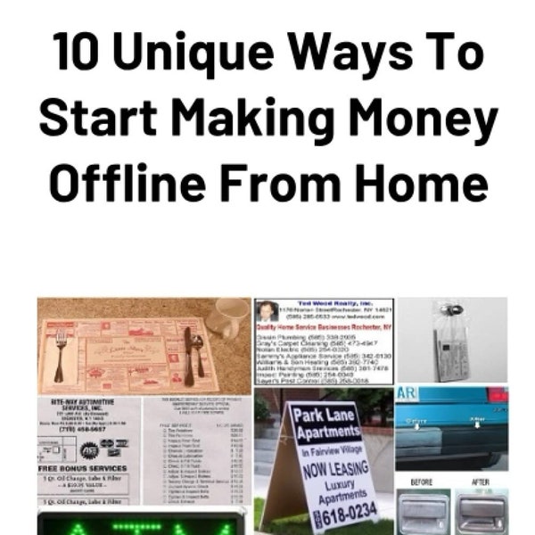 10 Unique Ways to Make Money Offline, Business Opportunites, Making Money, eBook, Guide, Side Hustle, Work From Home, Extra Income, Passive