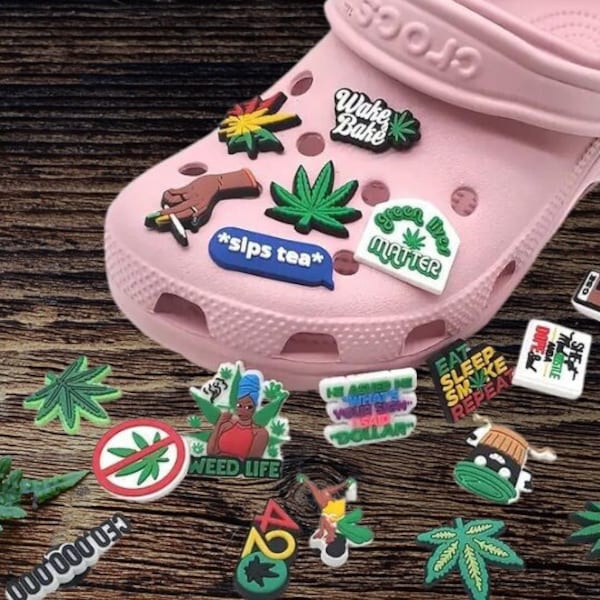 Weed Pot Croc Charms Etsy