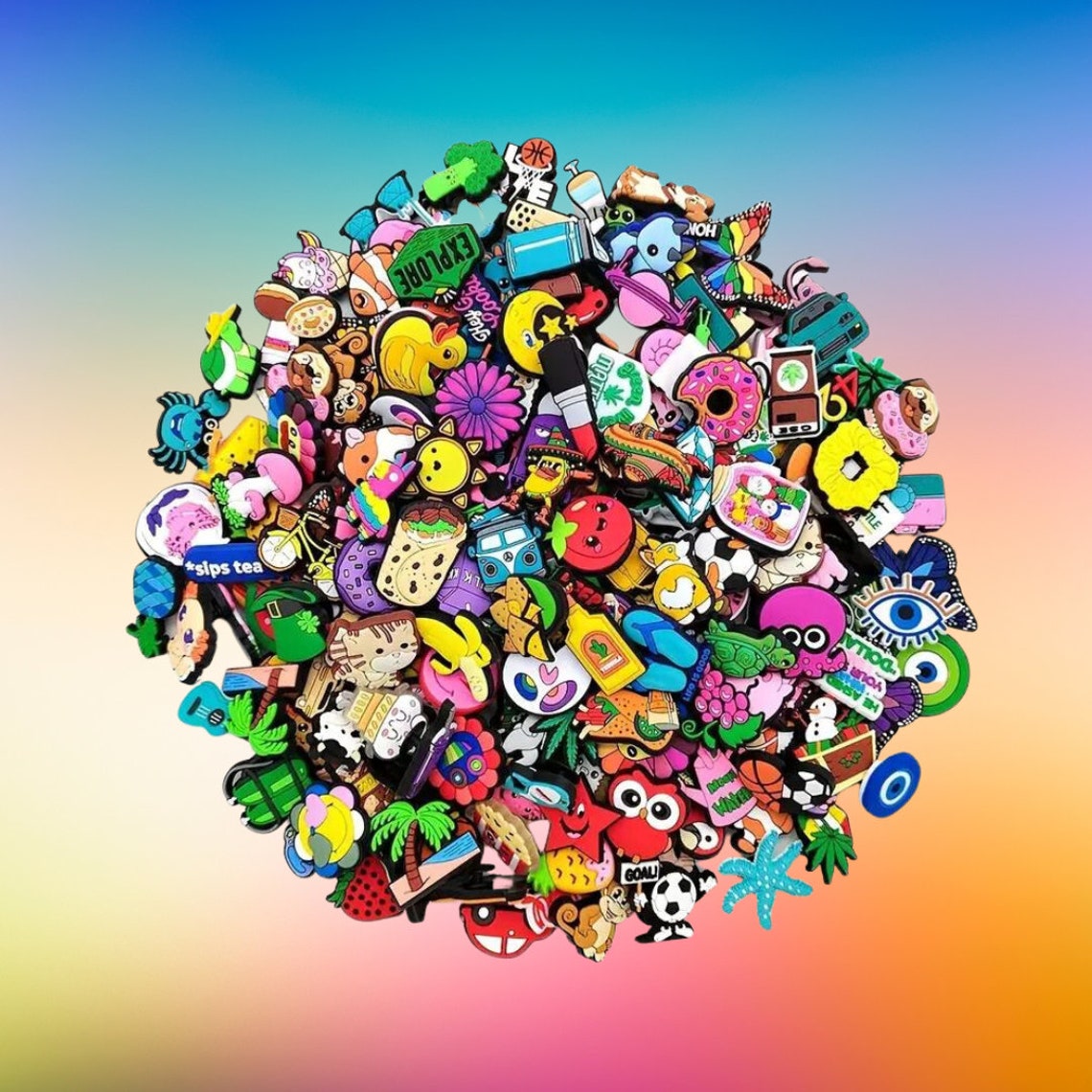 Random Assortment Jibbitz Bulk Variety Pack Explore the Unexpected