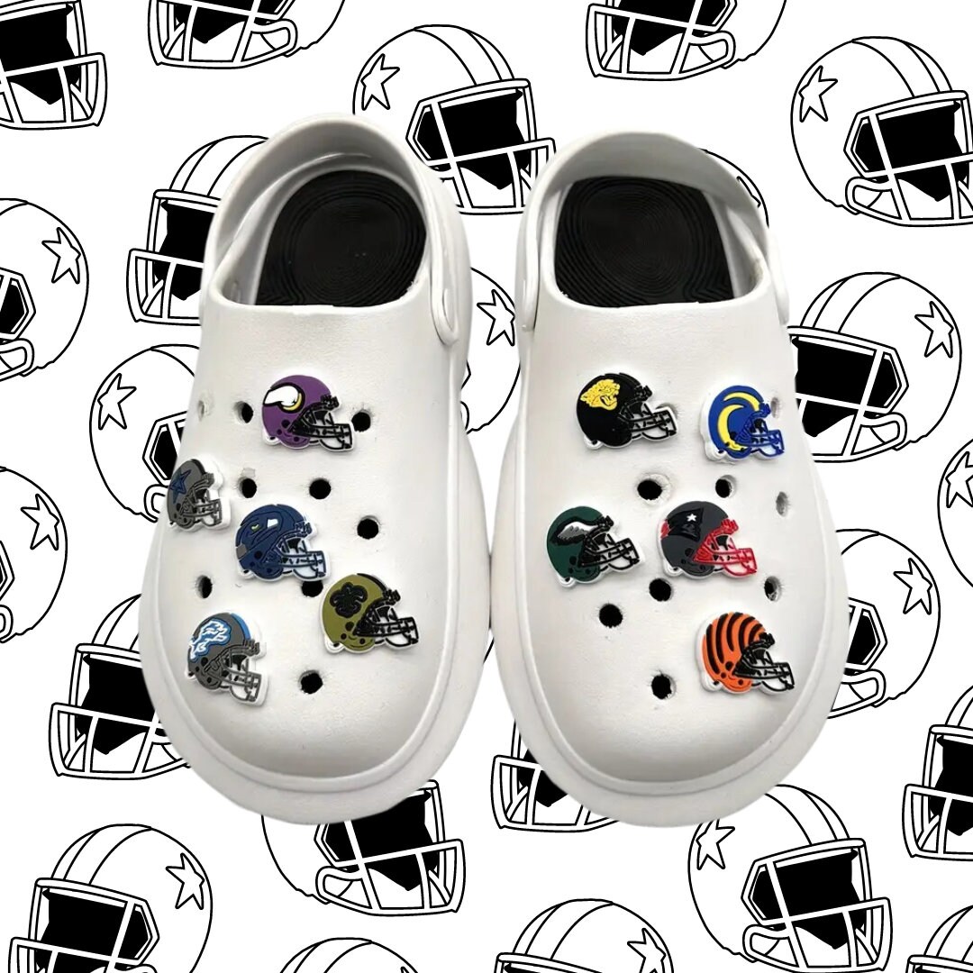 NFL Football Team Helmet Croc Jibbitz Cowboys Chargers Etsy