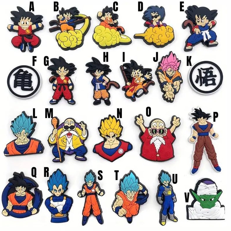 Dragon Ball Z Croc Jibbitz Level up Your Style With DBZ Etsy UK
