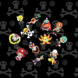 One Piece Charms for Crocs Luffy, Zoro, Franky, Nami, Chopper, Sanji, Robin and Ace Inspired