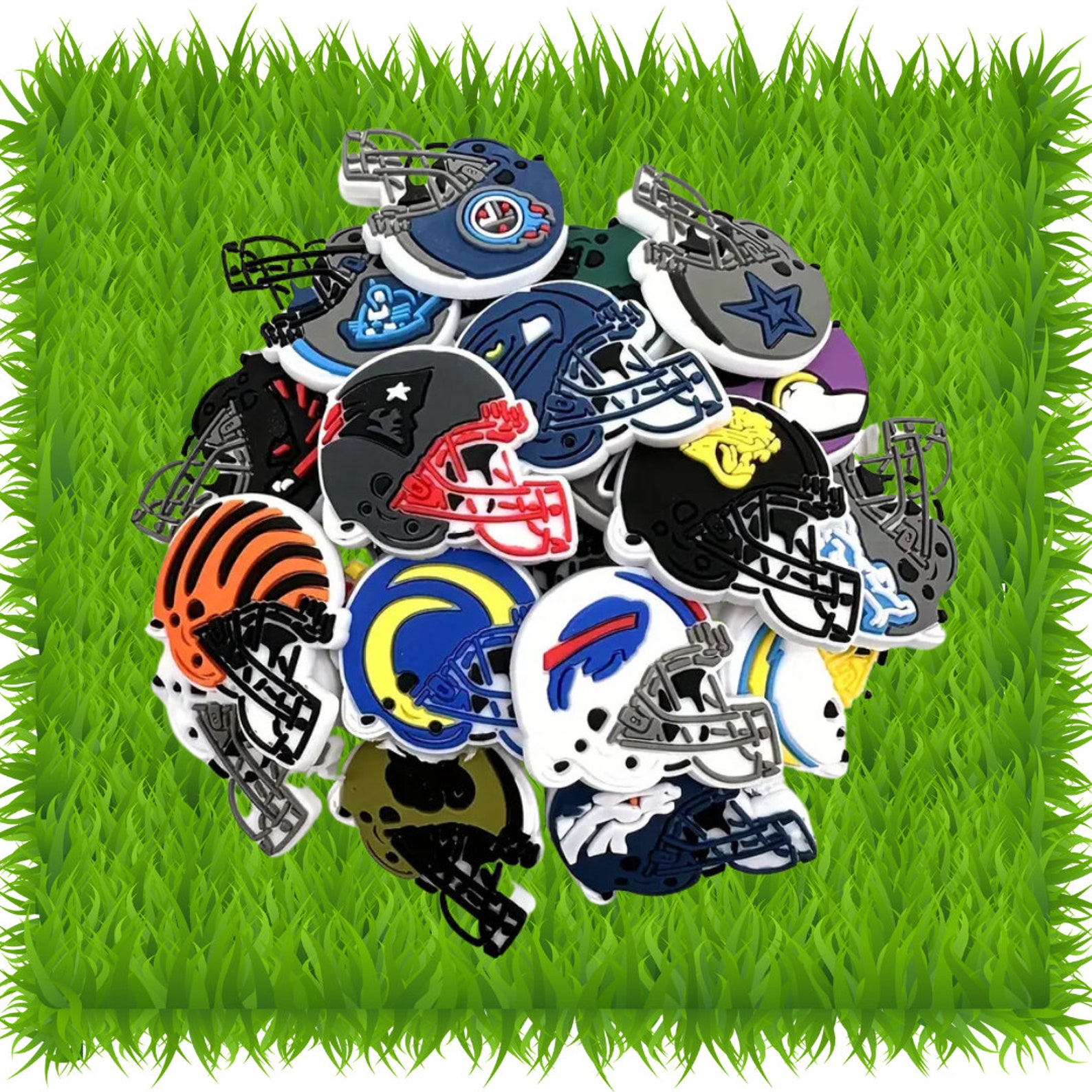 NFL Football Team Helmet Croc Jibbitz Cowboys Chargers Etsy