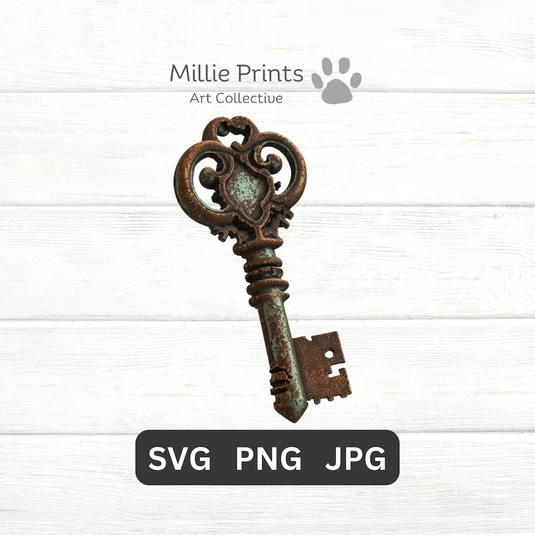Key SVG PNG JPG Old Antique Key Svg Cut File Cricut Clipart Graphics ...