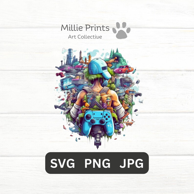 Gaming Gamer SVG PNG Cut File Cricut PNG File Clipart Graphics Digital PNG Art Deco Clipart & Image Files Cutting Machine Inspirational SVG Motivational SVG Craft Machine Positive Quote SVG, SVG for shirt, canvas & surfaces image files