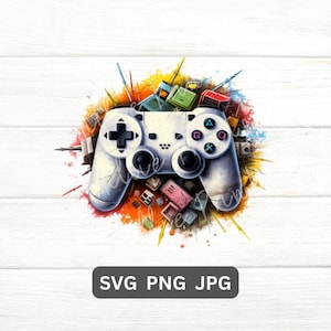 Gaming Controller Clipart SVG PNG boys Svg Teenager Cut File for Cricut Cutting Machine Svg for shirts Gamer Gaming gift decor tshirt wall
