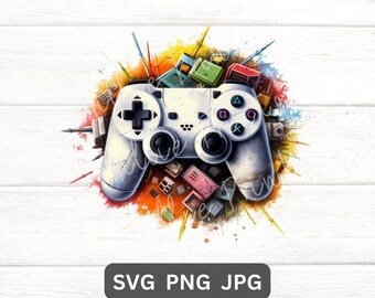 Gaming Controller Clipart SVG PNG boys Svg Teenager Cut File for Cricut Cutting Machine Svg for shirts Gamer Gaming gift decor tshirt wall