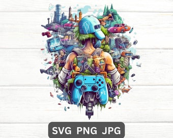 Gamer Clipart SVG PNG Gaming Motivational Svg Cut File for Cricut Cutting Machine Svg for shirts mugs bags mouse pad boys teen gamer decor