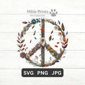 Peace Sign SVG PNG JPG Cut File Cricut Clipart Peace Sign Cutting Machine Inspirational Motivationsl positive Gift Decor Wall Tshirt Peace