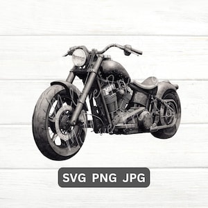 Moto Clip Art SVG PNG Harley Davidson SVG Moto png Cut File Harley Moto Immagine file regalo tshirt arredamento papà uomini regalo bici