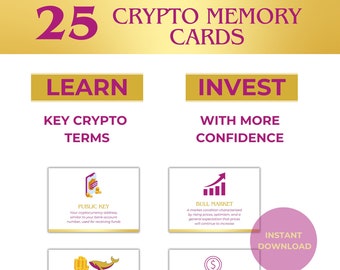 Crypto for Beginners Memory Cards | Learn Crypto | Digital Download | Investing in Bitcoin
