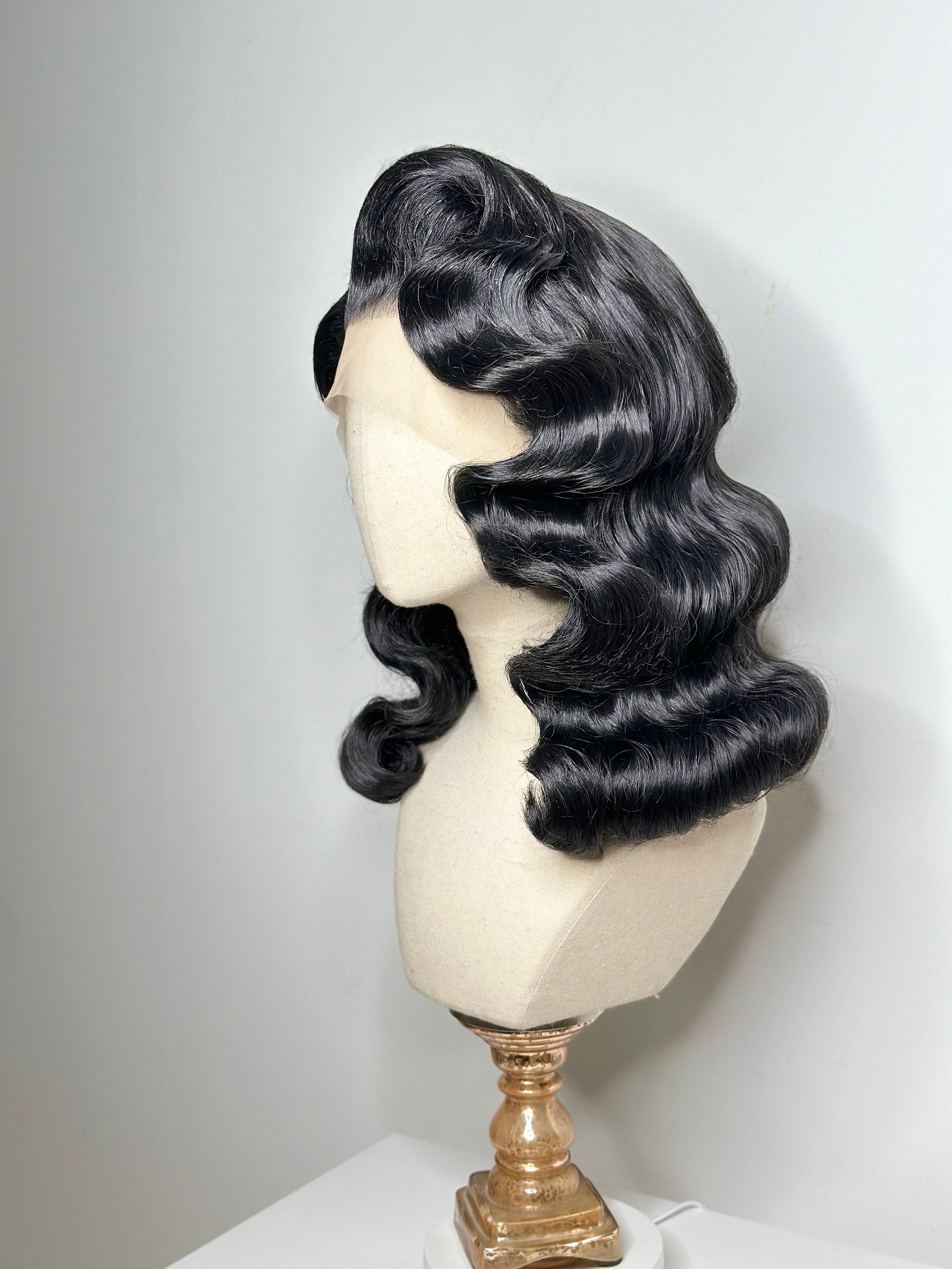 Black 40s wig hotsell