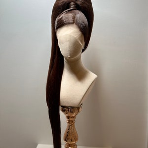 Classy sleek half up ponytail Wig