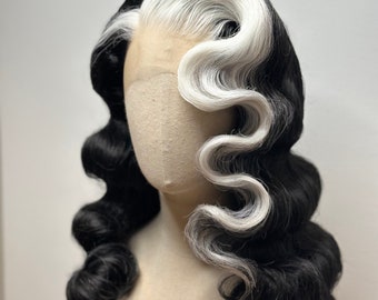 Classy 40s History Wig black and white