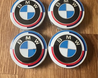 4X BMW 50th 68 mm rim caps hub caps new