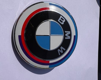 BMW 50 years emblem bonnet tailgate trunk 82 mm new