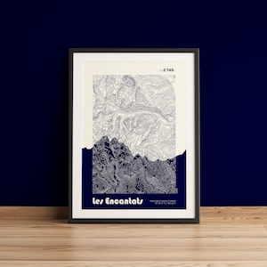 Poster Les Encantats - Geschenk / Berg / Wandern / Pyrenäen / Reiseposter / Vintage-Poster / Wandkunst / Dekoration / Pyrenäen