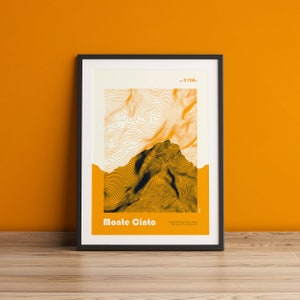 Monte Cinto Poster - Gift / Mountain / Hiking / Pyrenees / Travel poster / Vintage poster / Wall art / Decoration / Corsica