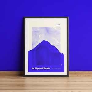 Poster Pique d&#39;Estats - Geschenk / Berg / Wandern / Pyrenäen / Reiseplakat / Vintage-Plakat / Wandkunst / Dekoration / Katalonien