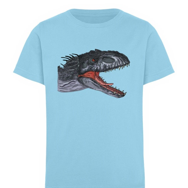 Dinosaurier Kinder T-Shirt by Complicated Simplicity. Bio-Baumwolle mit handgezeichneten einmaligen Design. Geschenk für Jungs