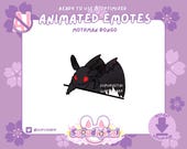 ANIMATED Moth man Emote, Halloween Emote, Bongo Dance, Cryptid Goth Witch Emote | Cute Twitch Emote, Discord Sticker, Kick Emoji for Stream