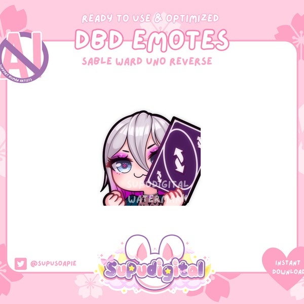 DBD Sable Reverse Card Emote 'No U' | Twitch Discord Tiktok Streamer Gamer