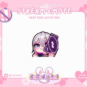 Twitch Emote Witch Goth Girl | Reverse Card 'No U' | Kick Discord Tiktok Streamer Gamer