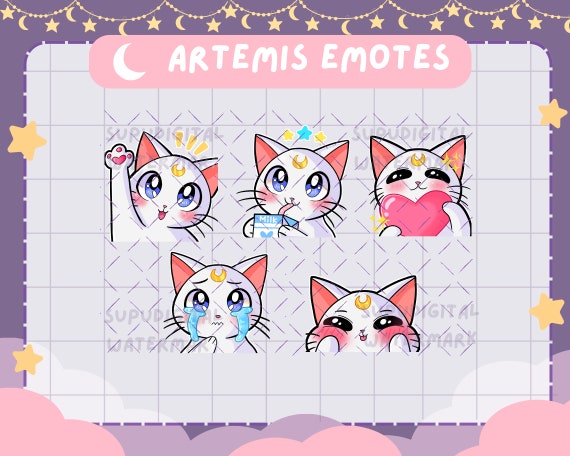 Anime Cat Icons  Anime Neko Emote Pack Sticker for Sale by