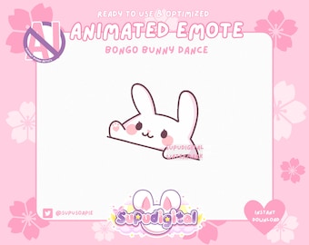 ANIMATED Bunny Bongo Dance Emote | Twitch Discord Streamer | 2 speeds