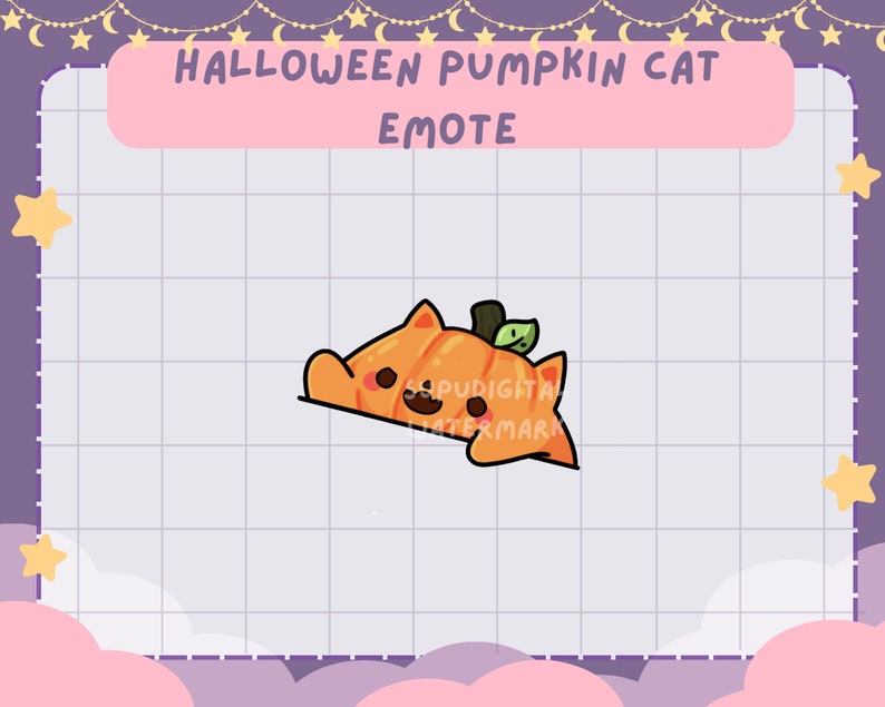 A pumpkin themed orange cat doing a little dance