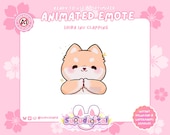 Puppy Dog Twitch Emote Animated, Funny Clapping Kawaii Shiba-Inu Emoji Discord, YouTube, Kick Streamers