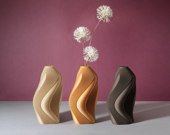 KAZE - vase harmonieux minimaliste pour fleurs séchées décoratif pour une décoration d'intérieur moderne et des compositions florales. Cadeau parfait