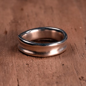 Asymmetrical Sterling Silver Ring: Modern Stackable Band